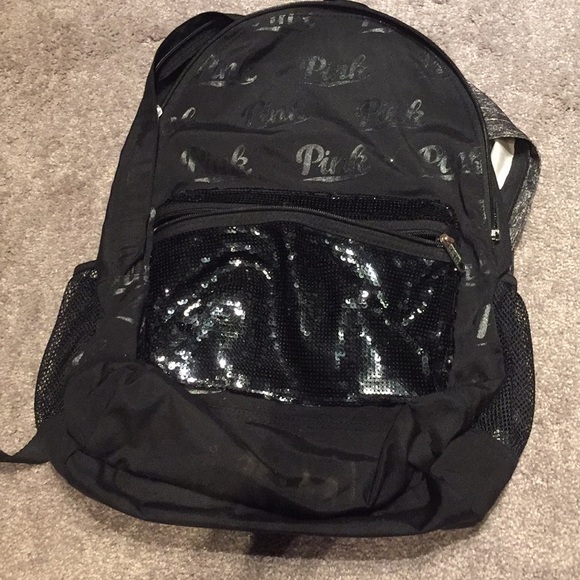 PINK Victoria's Secret Handbags - Pink black backpack